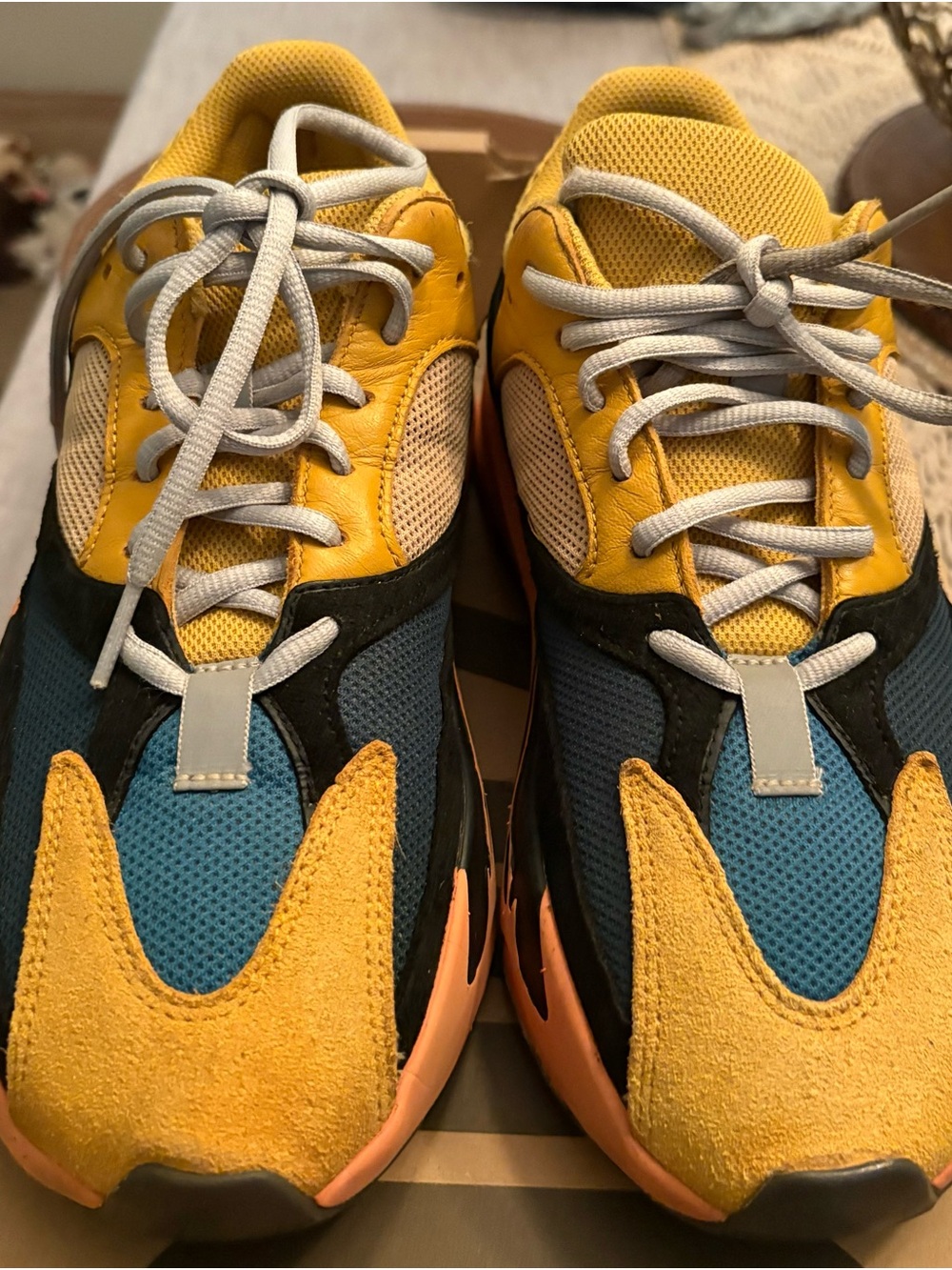 Yeezy “Sun” Multicolor Yellow Blue sneakers